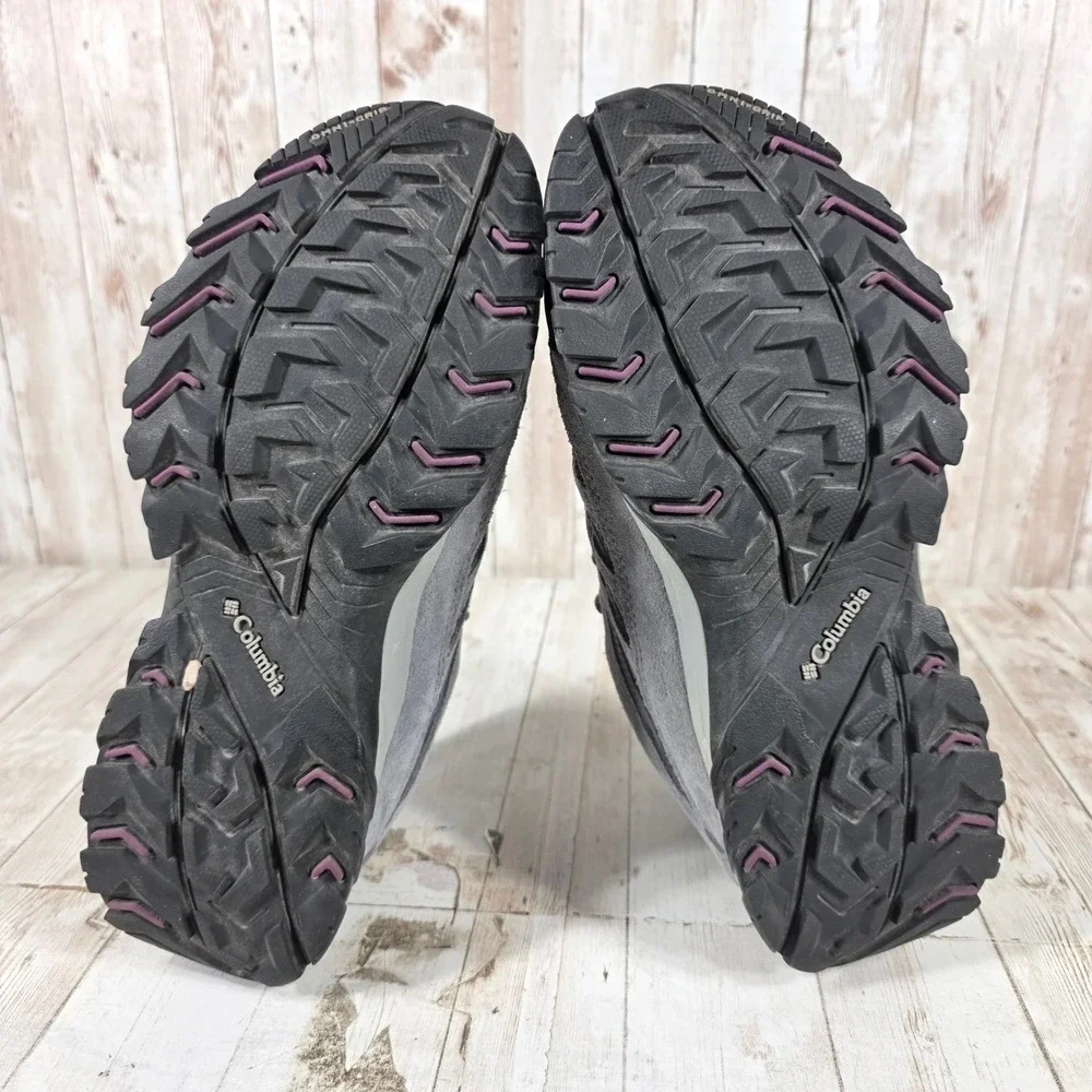 Columbia Redmond V2 Waterproof Hiking Shoes Womens 8 Grey Plum BL5372-053